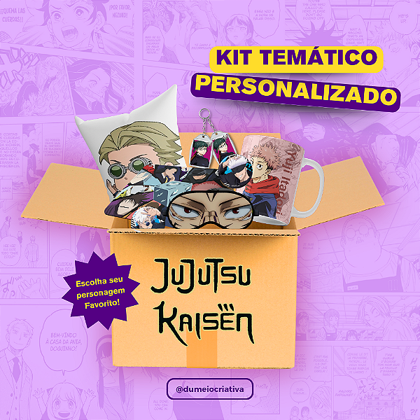 Kit Temático Personalizado - Anime Jujutsu Kaisen – Tamanhos P ao XG