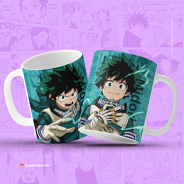Caneca Midoriya - Caneca Personaliza anime Boku no Hero 325ml