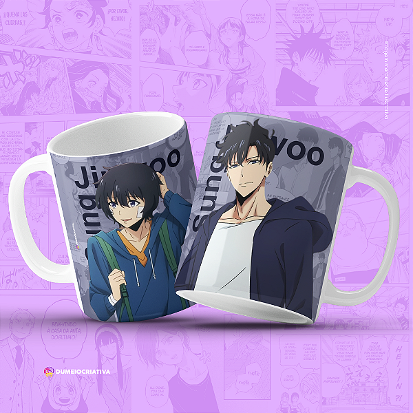 Caneca Sung Jin-woo - Caneca Personalizada anime Solo Leveling 325ml