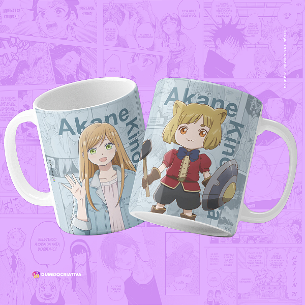 Caneca Akane Kinoshita - Caneca Personalizada Anime Minha História de Amor com Yamada-kun Nível 999 325ml