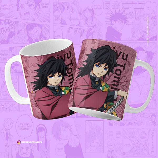 Caneca Tomioka - Caneca Personalizada anime Demon Slayer 325ml