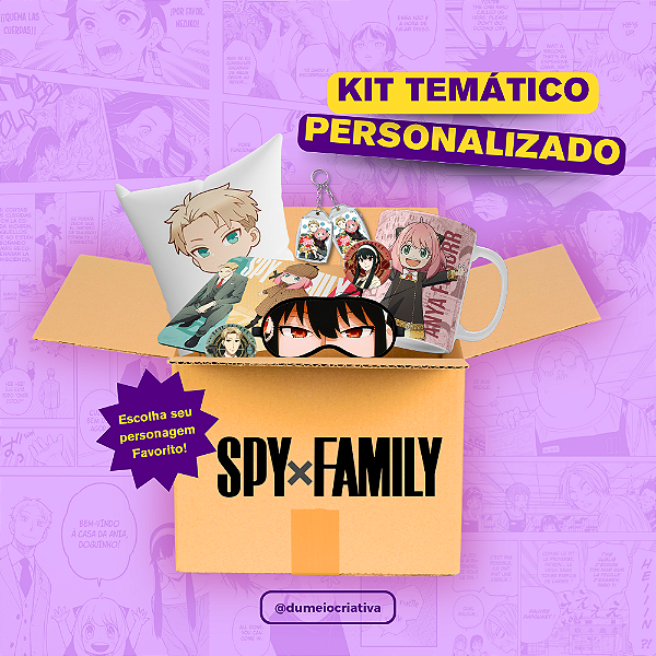 Kit Temático Personalizado - Anime Spy x Family – Tamanhos P ao XG
