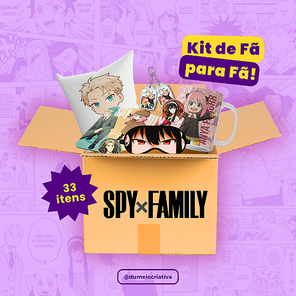 Kit Temático Anime Spy X Family - Tamanho G (33 Itens)