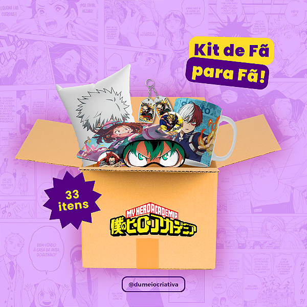 Kit Temático Anime My Hero Academia (Boku no Hero) - Tamanho G (33 Itens)