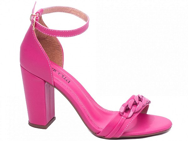 Sandália Feminino de Salto Pink Lançamento