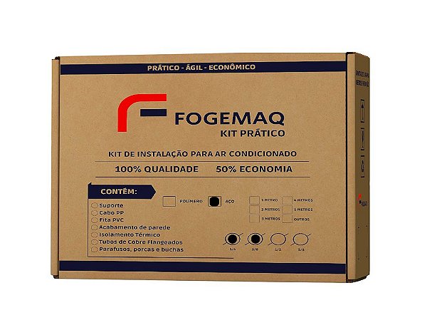 Kit Instalação Ar Condicionado Inverter 9000 12000 btus 5 metros