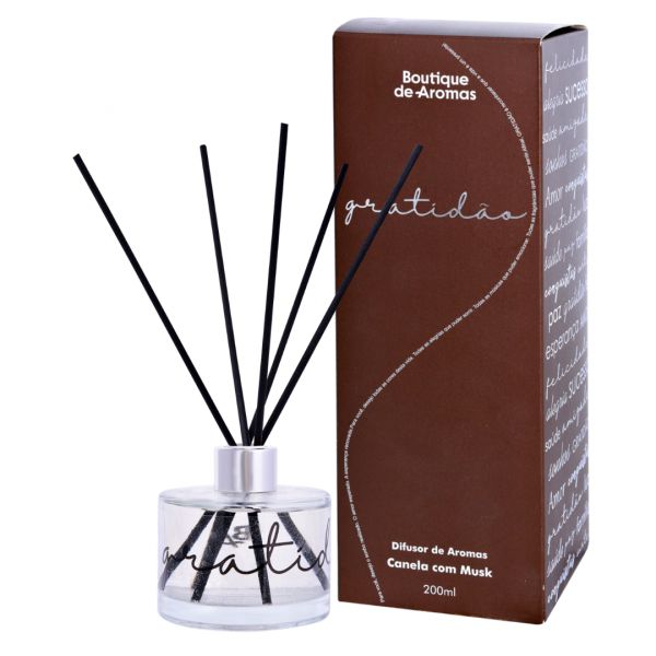 Difusor de Aromas Gratidão - Canela com Musk  240ml