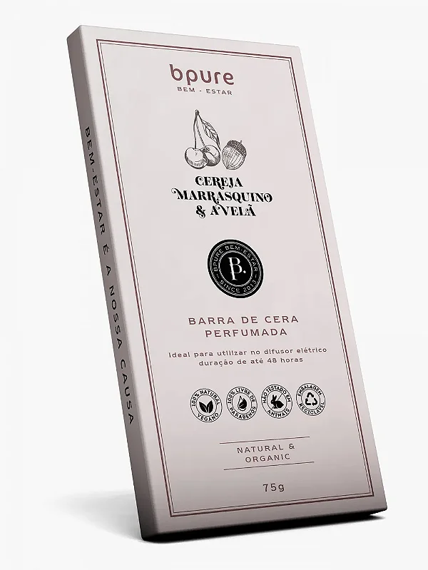 Barra de Cera Perfumada - Cereja Marrasquino e Avelã - 75g