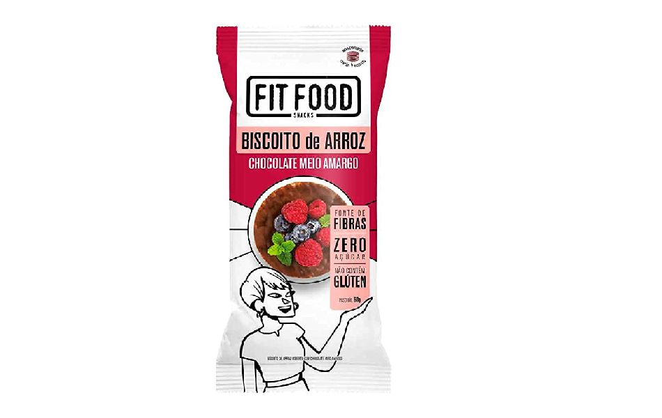 Biscoito de Arroz c/ Chocolate Meio Amargo Fit Food 60g