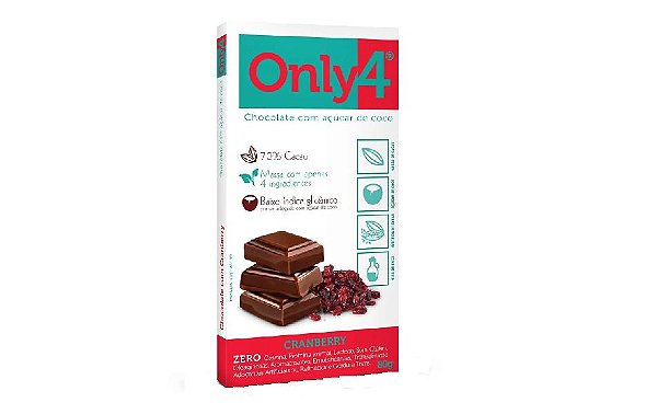 Only 4 Cranberry 70% Cacau 80g