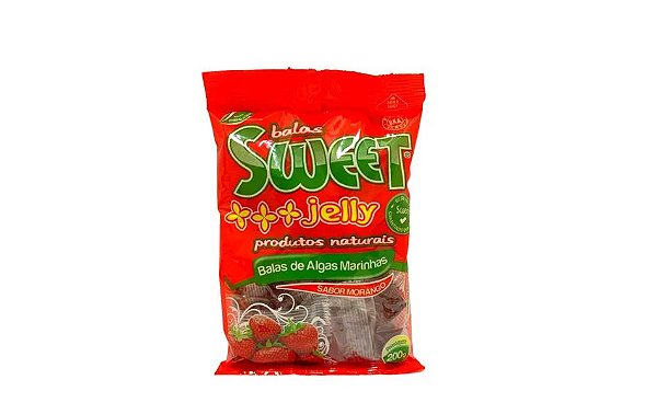 Balas de Algas Sabor Morango Sweet Jelly 200g
