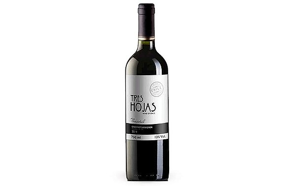 Vinho Tinto Seco Tres Hojas Cabernet Sauvignon 750mL