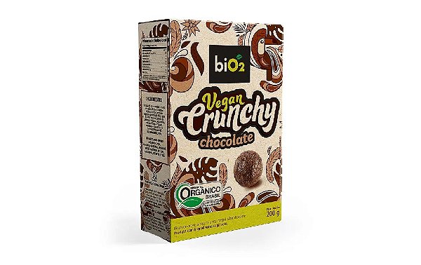 Cereal de Chocolate Bio2 Orgânico Vegan Crunchy 200g