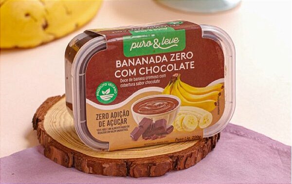 Bananada Zero Com Chocolate Puro & Leve 220g
