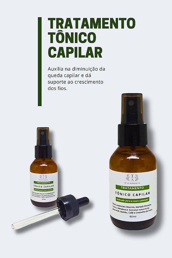 Tônico Capilar com Óleos Essenciais - Tratamento 60ml