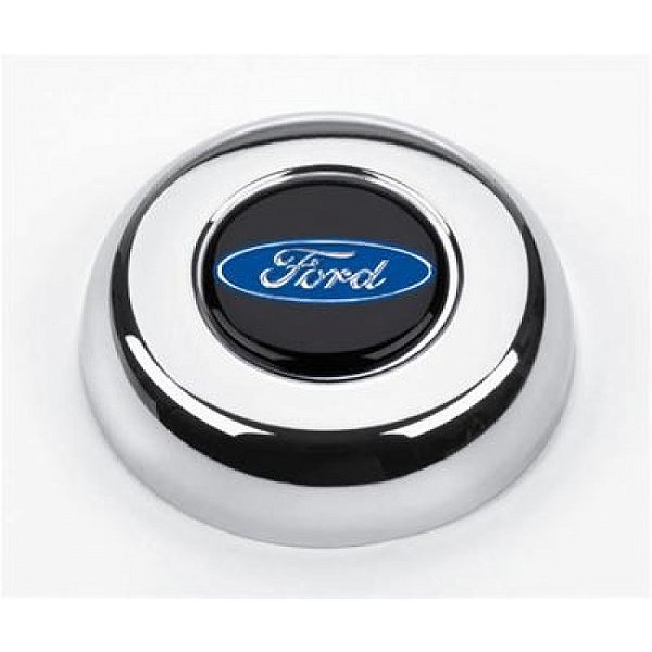 GRT-5685 - BOTÃO DE BUZINA DE VOLANTE, FUNDO PRETO SIMBOLO FORD