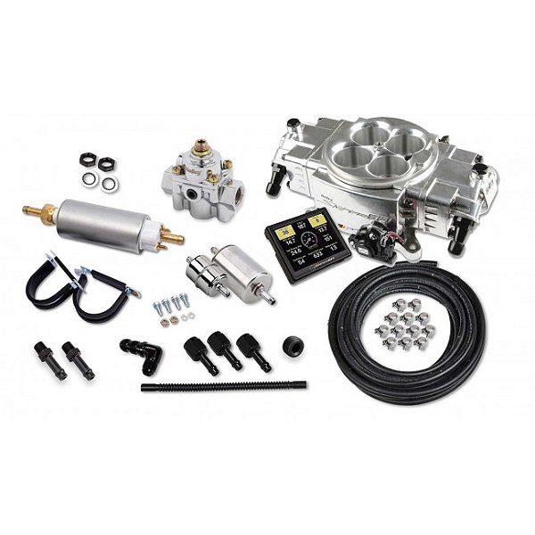 550-870K - EFi SNIPER MASTER KIT HOLLEY,STEALTH, 650 hp C/ CORPO DE BORBOLETAS POLIDO, MÓDULO ECU INTEGRADO E DISPLAY COLORIDO