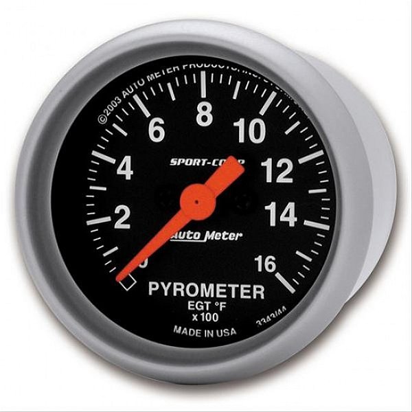 ATM-3344 - PIROMETRO - 2 1/16 - DE 0 - 1600 F - AUTOMETER SPORT COMP - UNIDADE