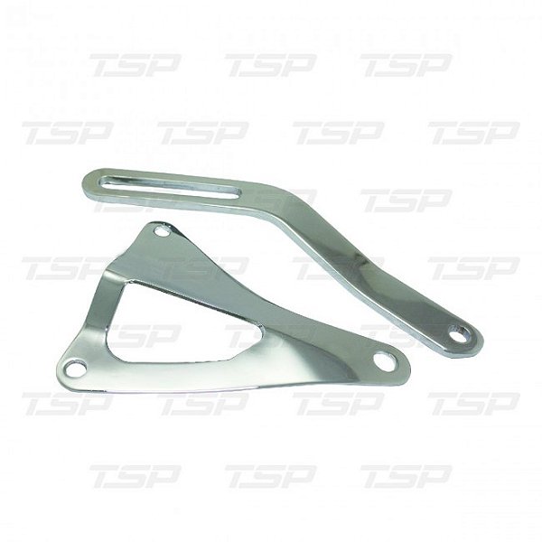 SP6082 - SUPORTE PARA ALTERNADOR, LADO DO PASSAGEIRO, EM AÇO CROMADO, FORD SMALL BLOCK - KIT