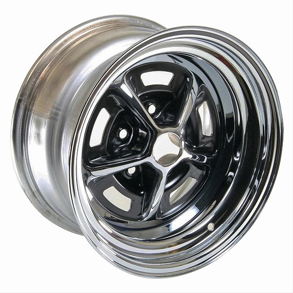 54-5812042A - RODA MAGNUM 500, 15 X 8" , EM AÇO CROMADO, FURAÇÃO 5 x 4 1/2, FORD, DODGE AMERICANO, IMPORTADA NOVA - UNIDADE