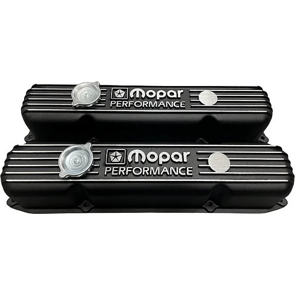 P5007611AB - PAR DE TAMPAS DE VÁLVULAS MOPAR PERFORMANCE, EM ALUMINIO, DODGE SMALL BLOCK LA