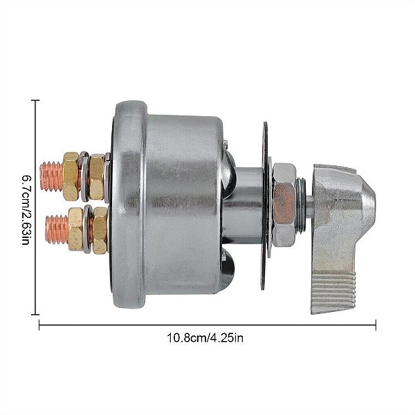 BG0522 - CTF207 - DESCONECTOR DE BATERIA (CHAVE GERAL), 300amp, 12V - UNIDADE