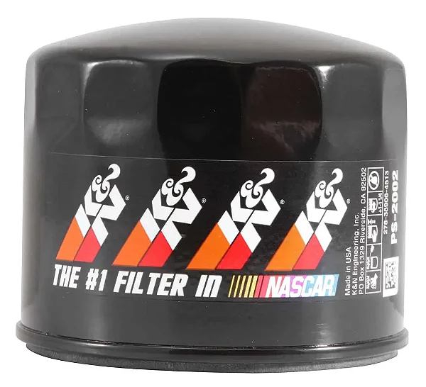 PS-2002 - FILTRO DE OLEO K&N PRETO, GM CURTO , OPALA 4 e 6 CIL, V8 BBC e SBC, OLDS - UNIDADE