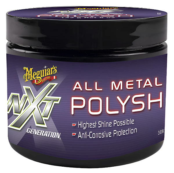 G13005 - CERA POLIDORA DE METAIS E CROMOS, NXT ALL METAL POLISH, MEGUIAR´S, 142g - UNIDADE