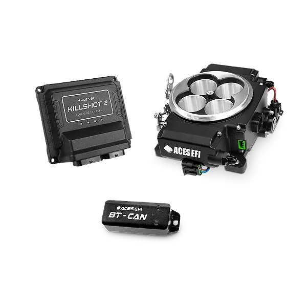 AS2212P-B-BT - KIT DE INJEÇÃO EFI ACES KILLSHOT 2 PRO, BLUETOOTH, CORPO DE BORBOLETA EM ALUMINIO, ACABAMENTO PRETO