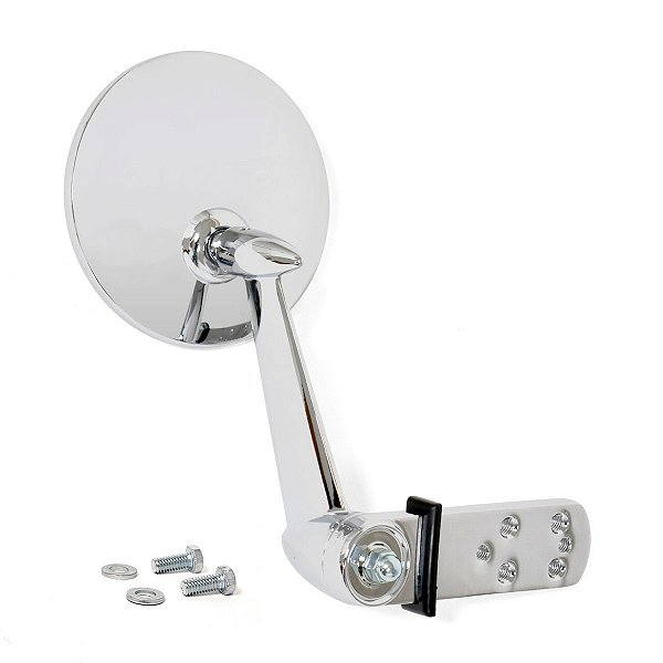 49-6518 - RETROVISOR EXTERNO, REDONDO, ACABAMENTO CROMADO, FORD F-100, 1953 A 1962 - UNIDADE