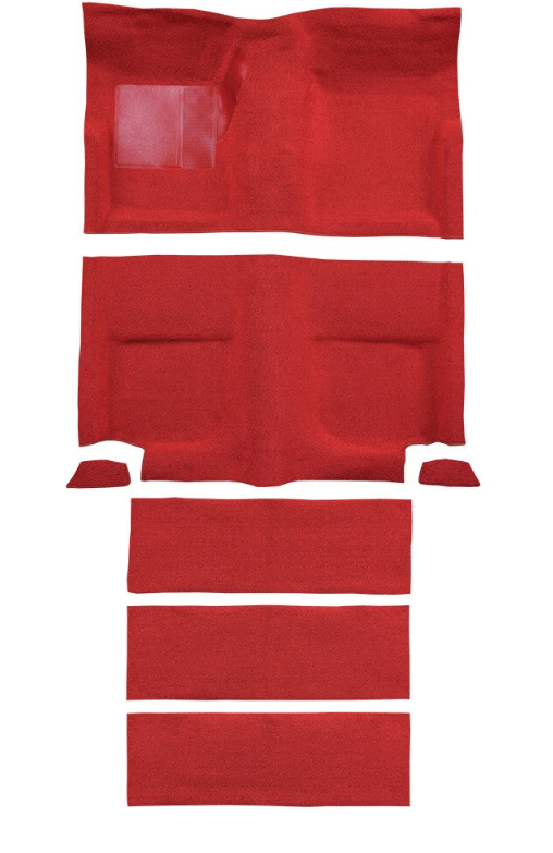 ACC1761 - CARPETE PRE MOLDADO, VERMELHO, FORD MUSTANG FASTBACK 1965-1968 - UNIDADE