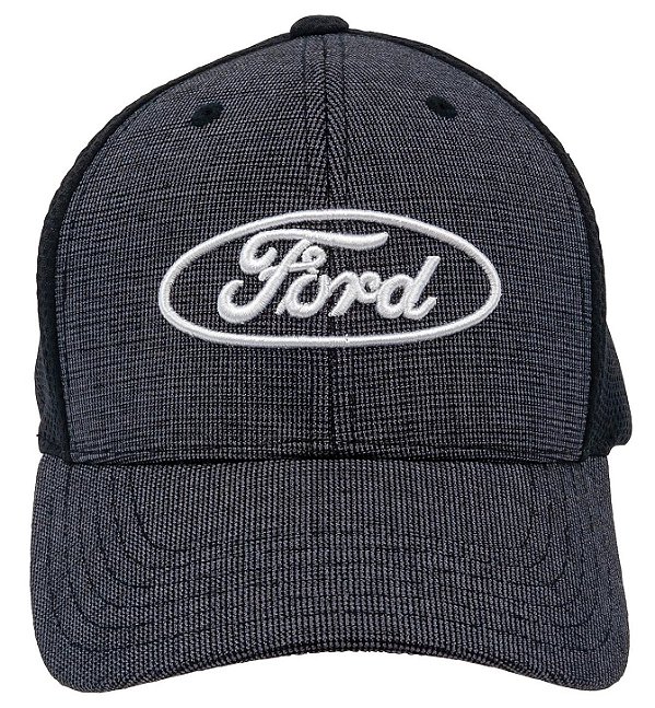 SPJ-G1875 - BONÉ ORIGINAL LICENCIADO, LOGO OVAL FORD, CINZA / PRETO - UNIDADE