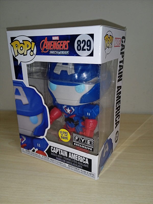 Funko Pop - Filme - Avengers - Captain América GITD 829 (FYE)
