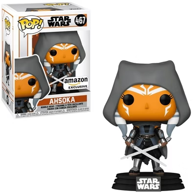 Funko Pop - Star Wars: The Mandalorian  - Ahsoka (Hooded with Dual Sabers) 467 (Amazon)