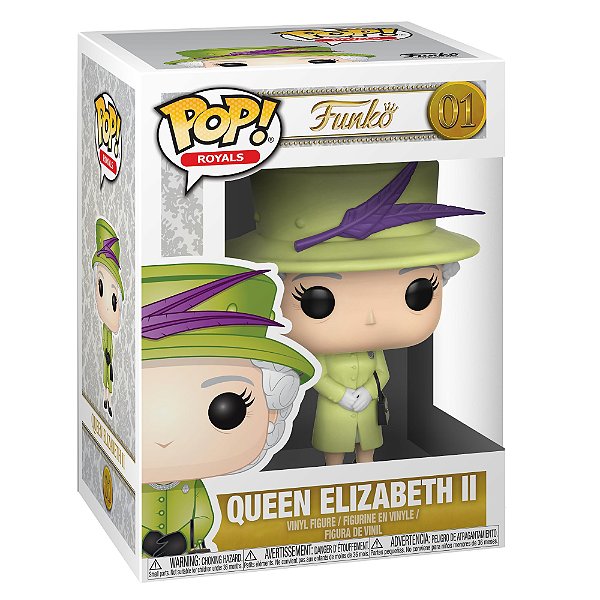 Funko Pop Artista - Royals Queen - Rainha Elizabeth Verde 01 (Caixa com detalhes)