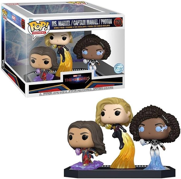 Funko Pop Seires/Filmes - Marvel: The Marvels - Mrs. Marvel Captain Marvel Photon 1258