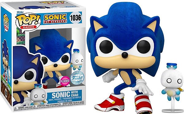 Funko Pop - Sonic the Hedgerog - Sonic with Chao 1036 (Flocked)