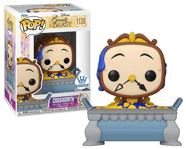 Funko Pop! - Disney: A Bela e A Fera/Beauty And The Beast - Cogsworth 1138 (FUNKOSHOP)