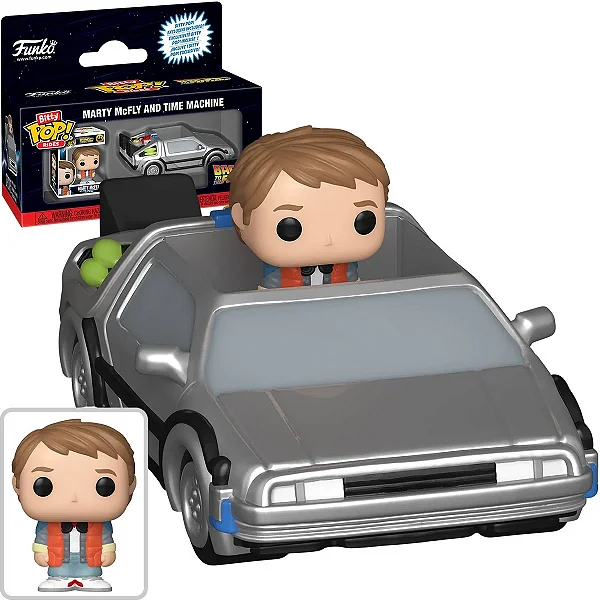 [PRÉ-VENDA] Funko Pop Bitty Rides - Back to the Future - Marty McFly and Time Machine