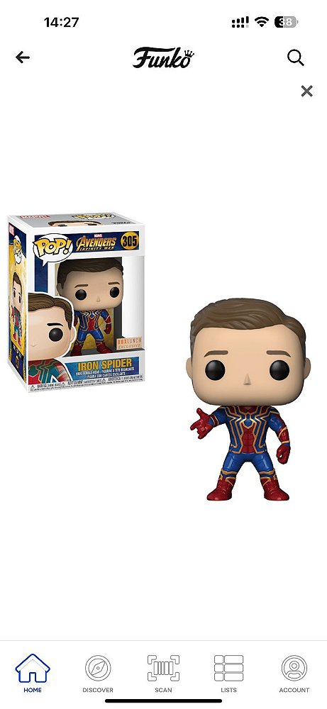 [PRÉ-VENDA] Funko Pop - Avengers - Iron Spider 305