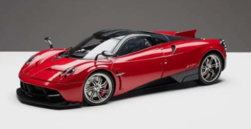 [PRÉ-VENDA] KengFai 1/12 Pagani Huayra Roadster Supercar Car Diecast Model Car Red Display
