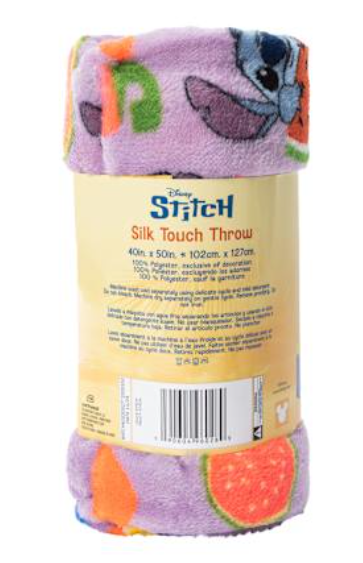 Disney Stitch Silk Touch Throw 40in x 50in stile fruit