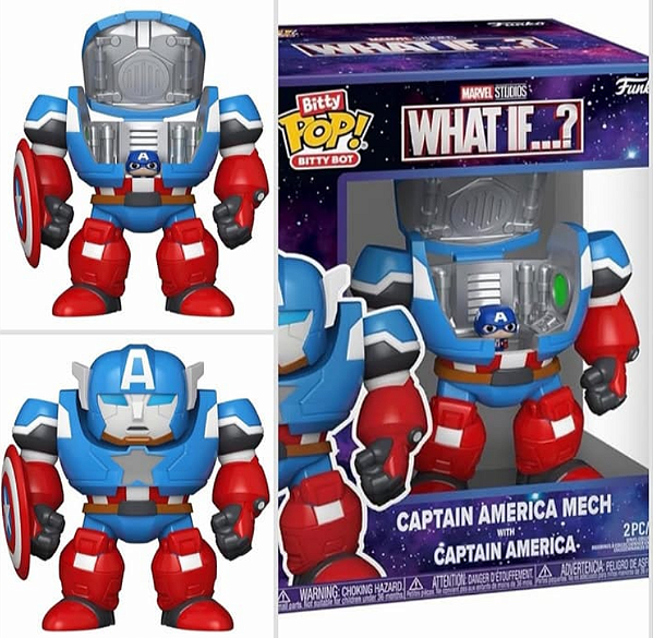 [PRÉ-VENDA] Funko Bitty Bot - Marvel's: What If - Captain America with Mech Bitty