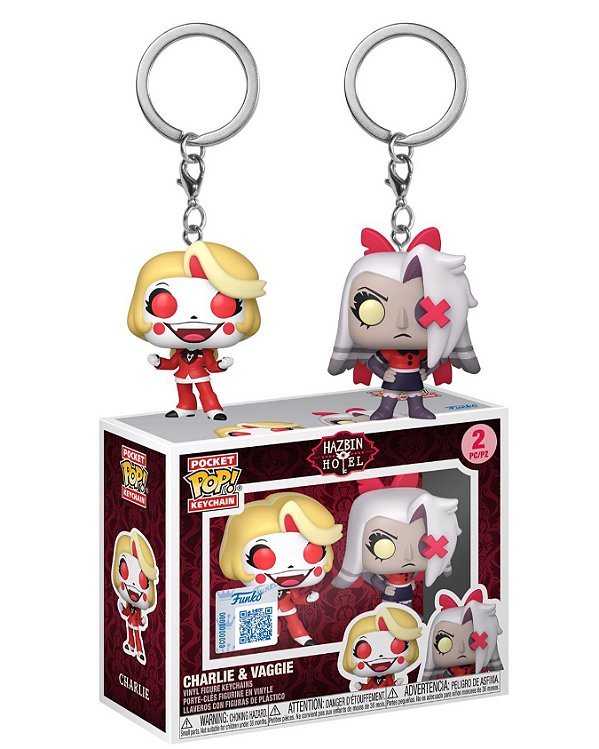 [PRÉ-VENDA] Funko Pop - Hazbin Hotel - 2 Pack Keychain Charlie & Vaggie