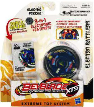 [PRÉ-VENDA] Beyblade XTS Electro Battlers Electro Pisces Single Pack X-57 Damaged Package