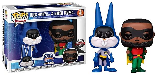 Funko Pop - Space Jam - 2 Pack Bugs Bunny is Batman & Lebron James is Robin