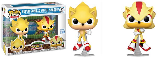 Funko Pop - Sonic The Hedgehog - 2 Pack Super Sonic & Super Shadow (Special Edition)