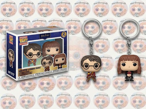 [PRÉ-VENDA] Funko Pop - Harry Potter - 2 pack Keychain Harry Potter on broom & Hermione 03
