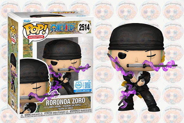 [PRÉ-VENDA] Funko Pop - One Piece - Roronoa Zoro 2514 (Glow)