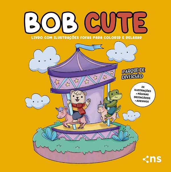 Bob Cute - Parque De Diversão - Livro Com Ilustrações Fofas Para Colorir E Relaxar